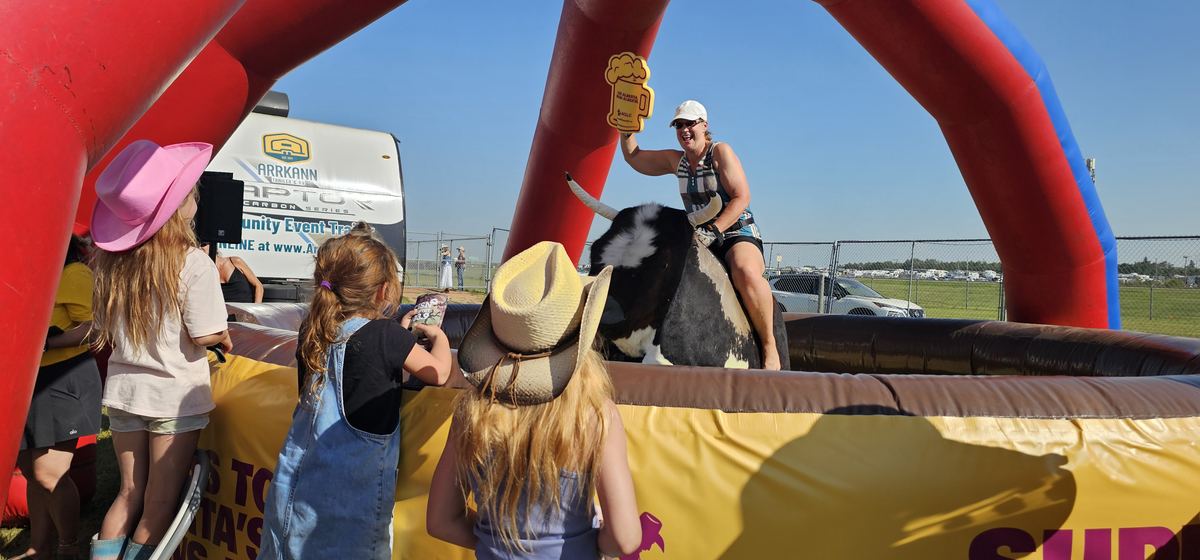 AGLC Raise a Glass — sampling tent at rodeo